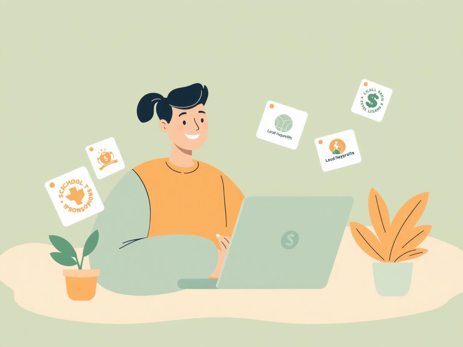 Small business owner reviewing community sponsorship requests
